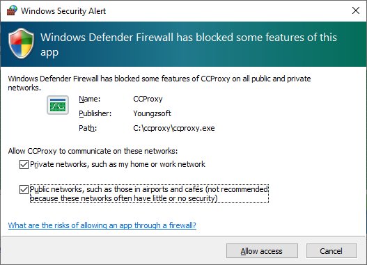 Notifikasi Windows Network Firewall